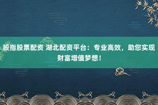 股指股票配资 湖北配资平台：专业高效，助您实现财富增值梦想！