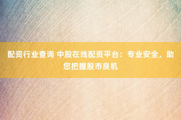 配资行业查询 中股在线配资平台：专业安全，助您把握股市良机
