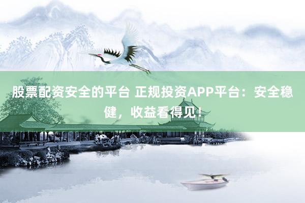 股票配资安全的平台 正规投资APP平台：安全稳健，收益看得见！