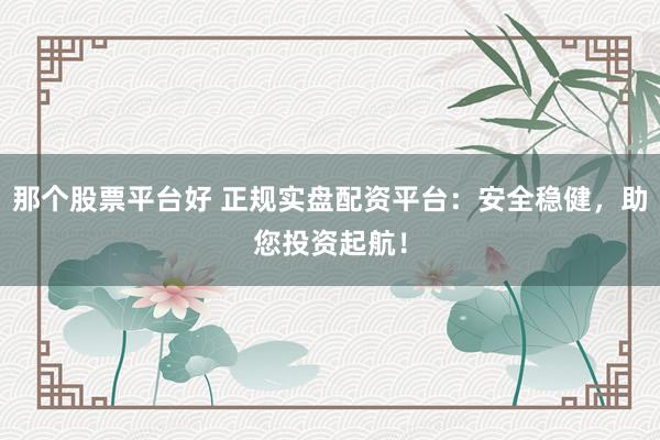 那个股票平台好 正规实盘配资平台：安全稳健，助您投资起航！