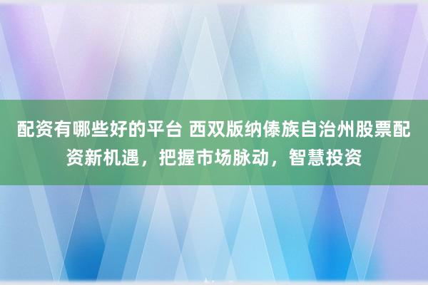 配资有哪些好的平台 西双版纳傣族自治州股票配资新机遇，把握市场脉动，智慧投资