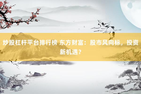 炒股杠杆平台排行榜 东方财富：股市风向标，投资新机遇？