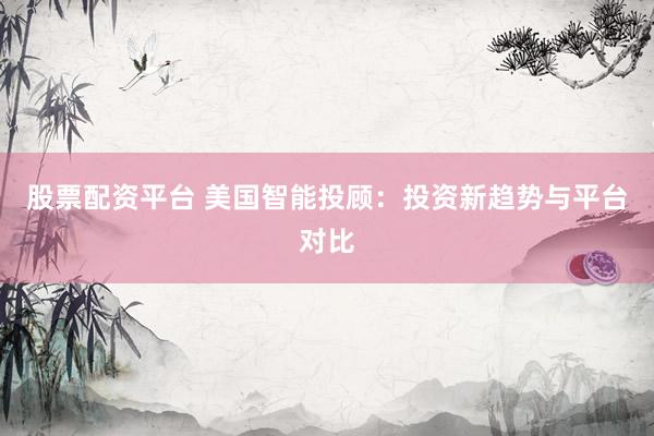 股票配资平台 美国智能投顾：投资新趋势与平台对比