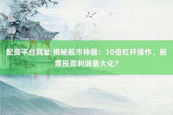 配资平台网址 揭秘股市神器：10倍杠杆操作，股票投资利润最大化？