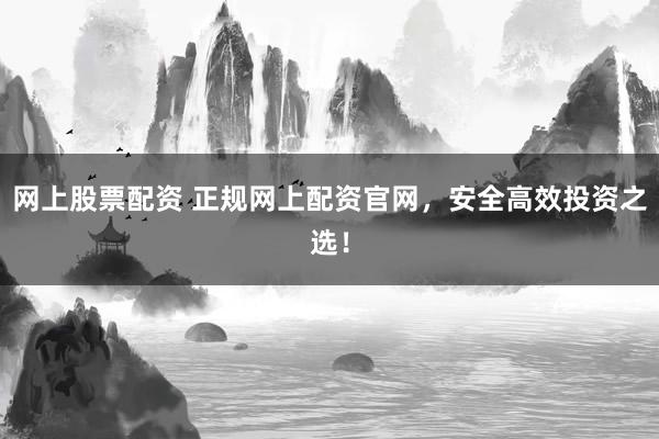 网上股票配资 正规网上配资官网，安全高效投资之选！