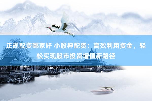 正规配资哪家好 小股神配资：高效利用资金，轻松实现股市投资增值新路径