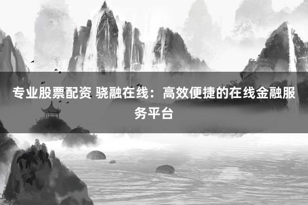 专业股票配资 骁融在线：高效便捷的在线金融服务平台