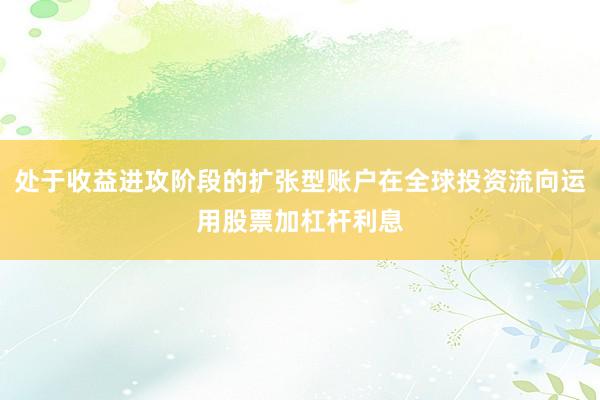 处于收益进攻阶段的扩张型账户在全球投资流向运用股票加杠杆利息